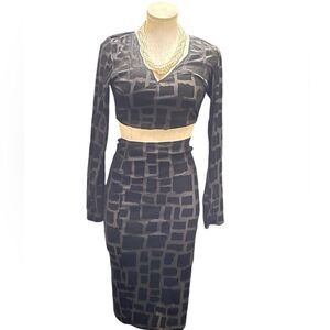 NWT Black Sheer Two-Piece Set by Brittany Deshields